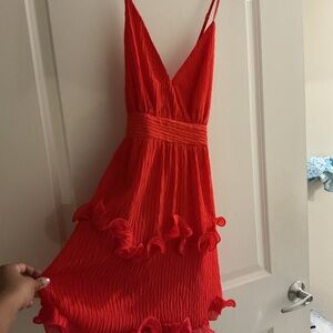 Red Ruffle Dress
